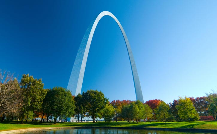The Gateway Arch in St. Louis, MO.